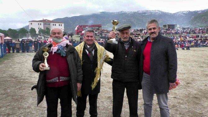 Pehlivan Develer Kozlarını Buharkent’te Paylaştı