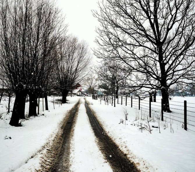 Sakarya’da Kartpostallık Kar Manzaraları