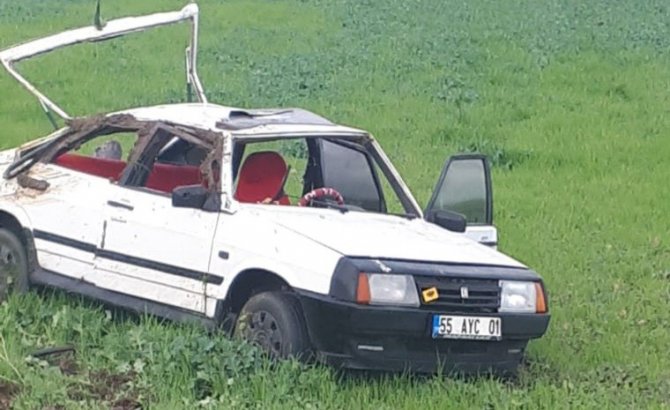 Samsun’da Otomobil Takla Attı: 2 Yaralı