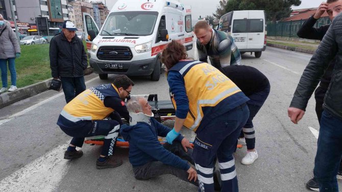 Otomobilin Çarptığı Yaya Hastanelik Oldu