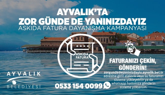 Ayvalık Belediyesinden “Askıda Fatura” Uygulaması