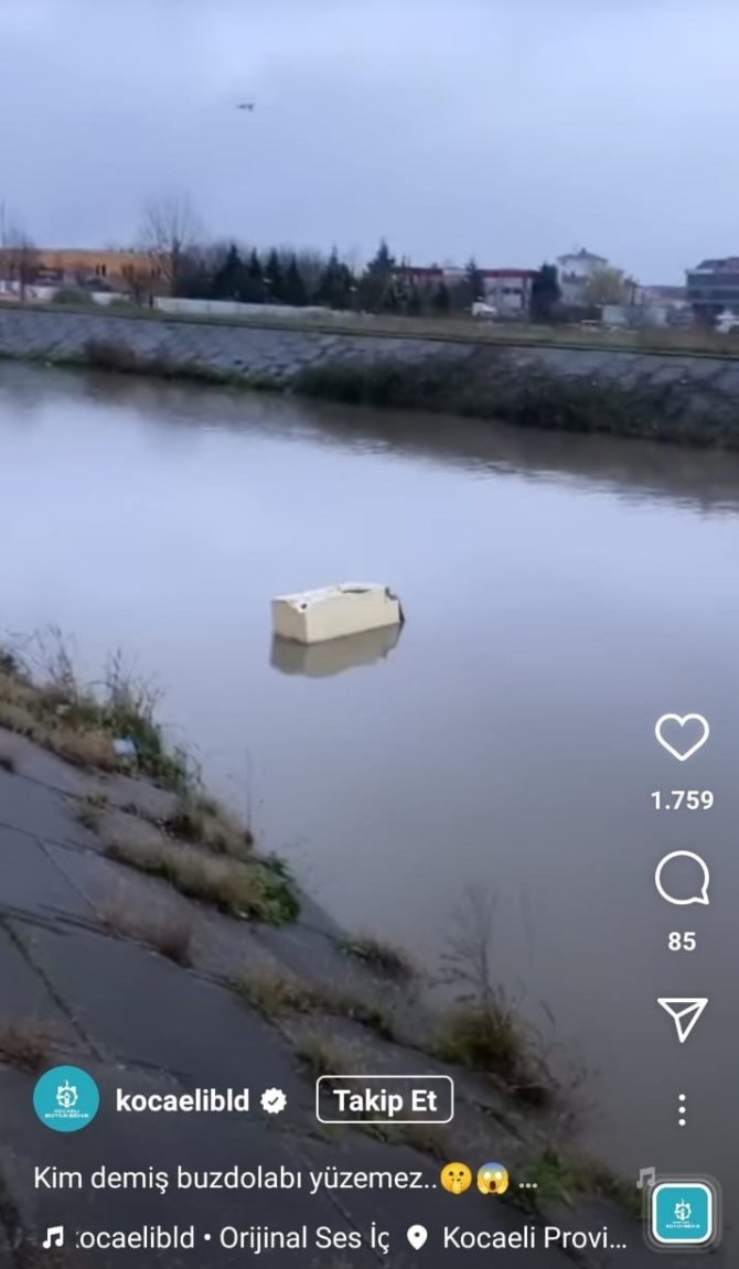 Dereye Atılan Buzdolabı Görenleri Şaşkına Çevirdi: