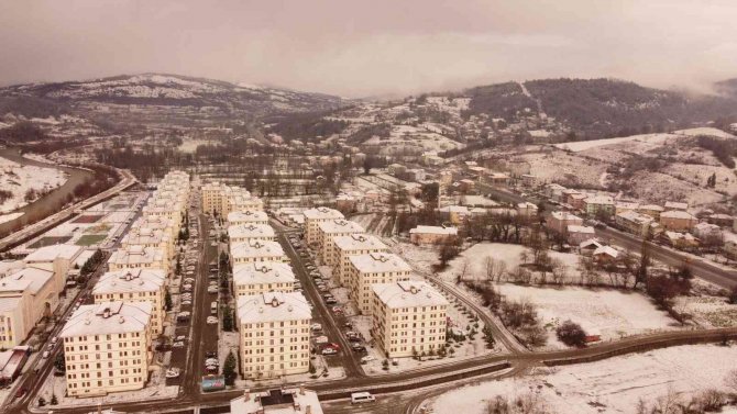 Kar Manzaraları Havadan Görüntülendi