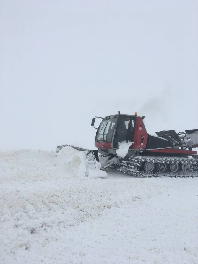 Erciyes’te Kar Kalınlığı 50 Santimi Buldu