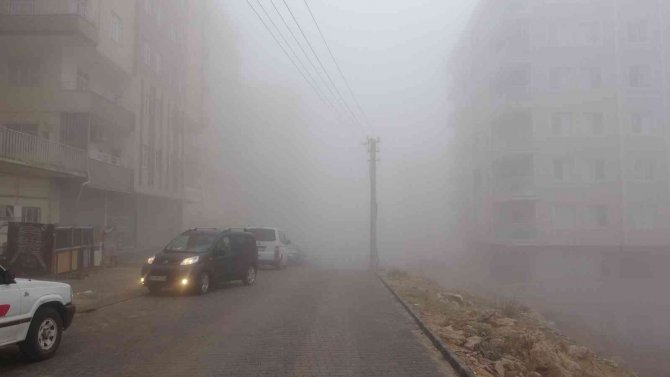 Mardin’de Yoğun Sis, Göz Gözü Görmüyor