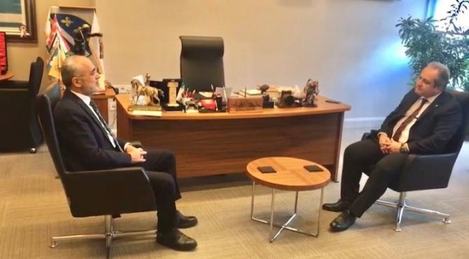 Gazi Üniversitesi Tıp Fakültesi Dekanı İ̇lhan’dan, Cumhurbaşkanı Başdanışmanı Topçu’ya Ziyaret