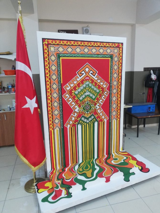 Resim Ve Bakır Rölyef Sanatçısından Anlamlı Eser