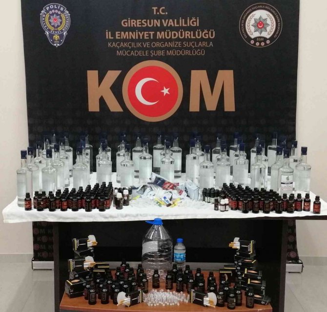 Giresun’da Kaçak İçki Operasyonunda 3 Kişi Yakalandı