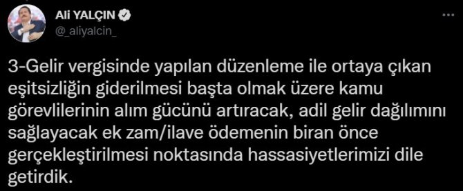 Memur-sen Başkanı Yalçın: “Cumhurbaşkanımıza, Kamu Görevlilerine Ek Zam Beklentimizi Aktardık”