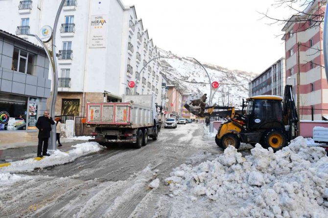 Çatak’ta Kar Temizliği Çalışmaları