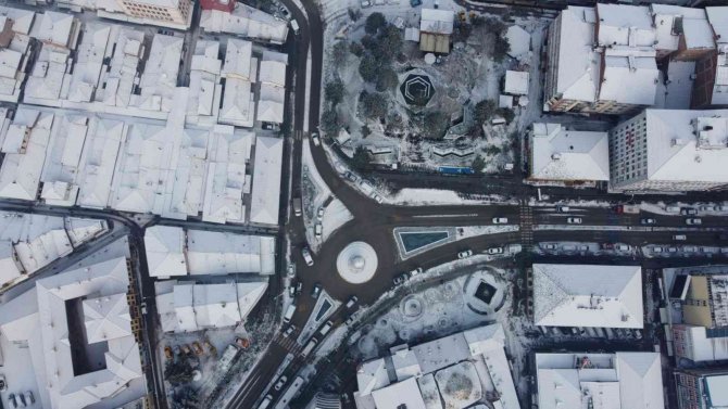 Çorum’da Kartpostallık Kar Manzaraları