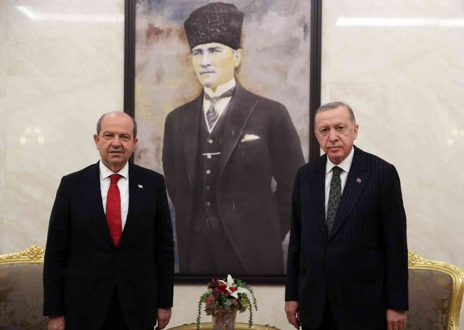 Cumhurbaşkanı Erdoğan, Kktc Cumhurbaşkanı Tatar İle Görüştü