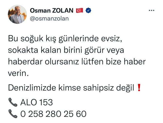Büyükşehir Evsizlere Kucak Açıyor