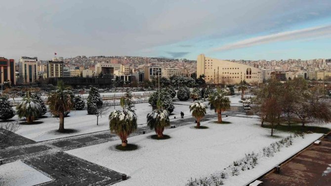 Beyaz Örtüyle Kaplanan Samsun Havadan Görüntülendi
