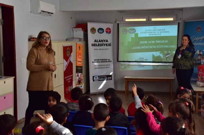 ‘Çevreci Kent Yeşil Alanya’ Eğitimi Anaokulu Öğrencileriyle Buluştu