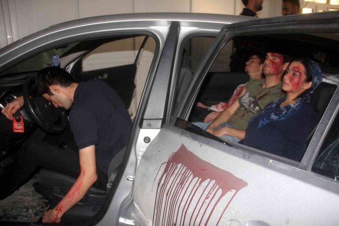 112 Personelinden Gerçeği Aratmayan Tatbikat