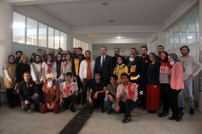 112 Personelinden Gerçeği Aratmayan Tatbikat