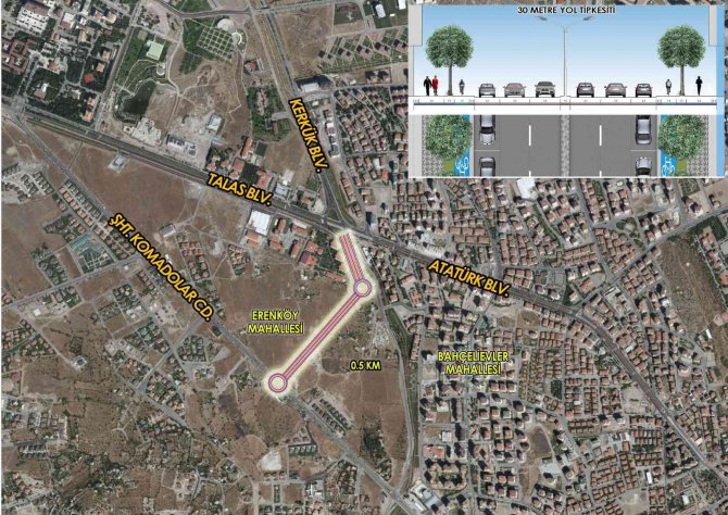 Büyükşehir, Şehit Komandolar Caddesi’ni Atatürk Bulvarı’na Bağlayacak