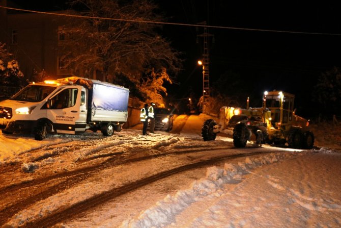 Sinop Belediyesi’nden Kar Mesaisi
