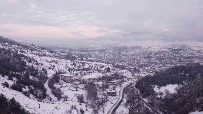Devrek’te Kar Manzaraları Havadan Görüntülendi
