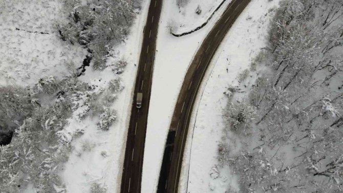 Karadeniz Sahil Yolundan Kar Manzaraları
