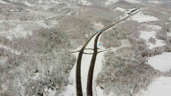 Karadeniz Sahil Yolundan Kar Manzaraları
