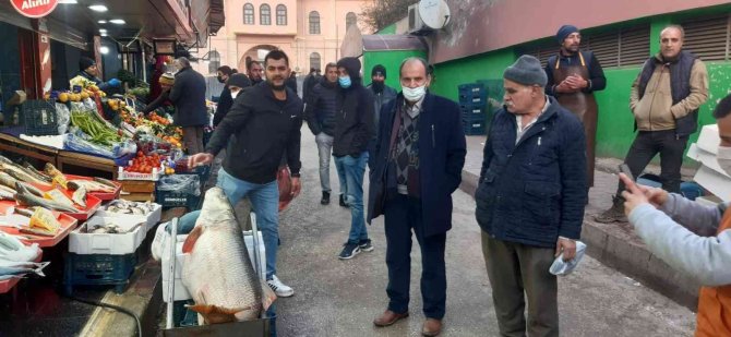 Elazığ’da 60 Kiloluk Dev Turna Balığı Yakalandı