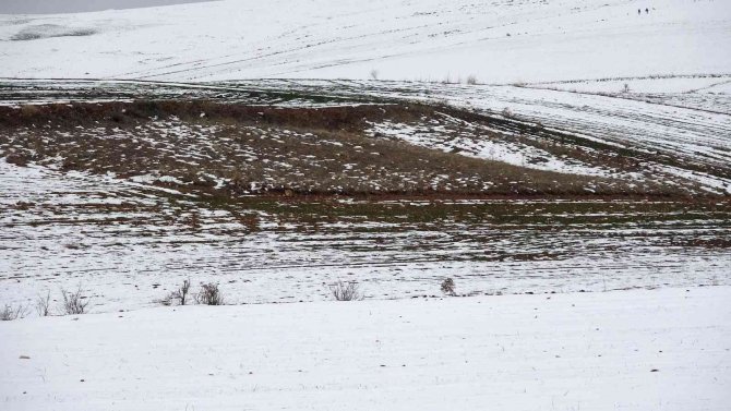 Yozgat’ta Kar Yağışı Çiftçinin Yüzünü Güldürdü
