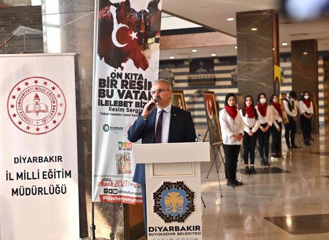 Diyarbakır’da “10 Kıta Bir Resim Bu Vatan İ̇lelebet Bizim” Resim Sergisi Açıldı