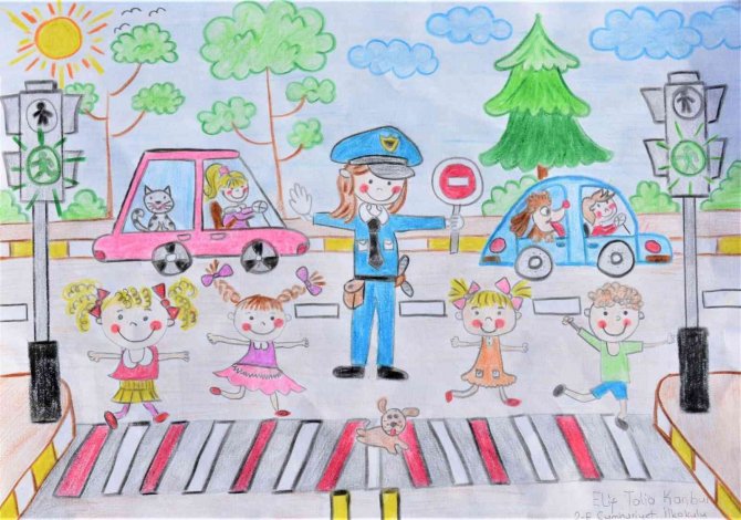 Öğrenciler Hayallerindeki Polisi Şiir Ve Resimlerine Yansıttılar