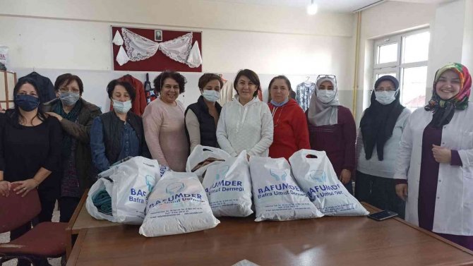 Umut Derneği’nden Kursiyerlere Kumaş Desteği