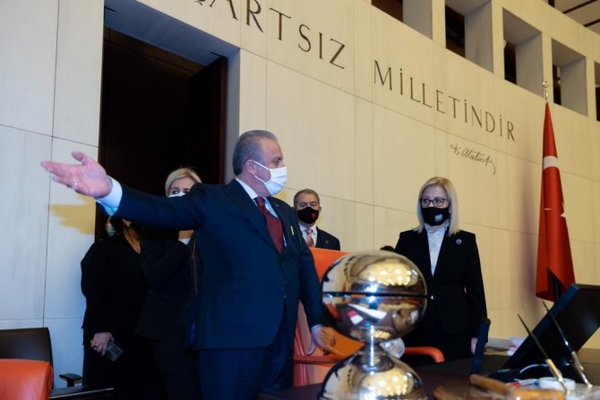 Tbmm Başkanı Şentop Arnavutluk Meclis Başkanı Nikolla İle Görüştü