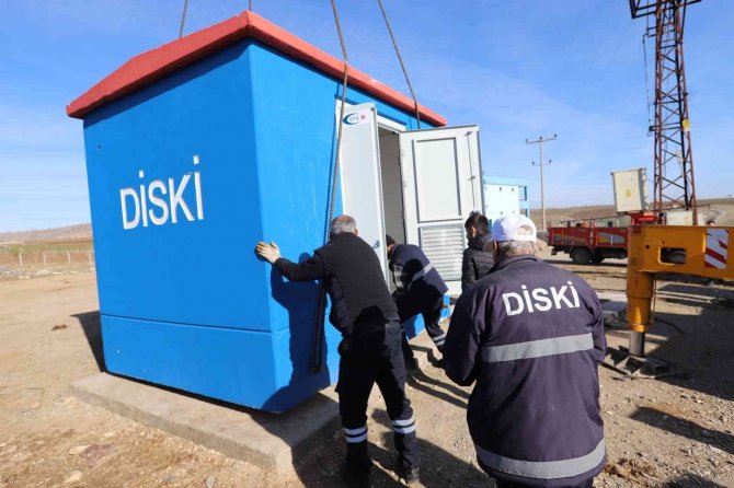 Di̇ski̇ Kırsal Mahallelere Motopomp Odaları Monte Etti