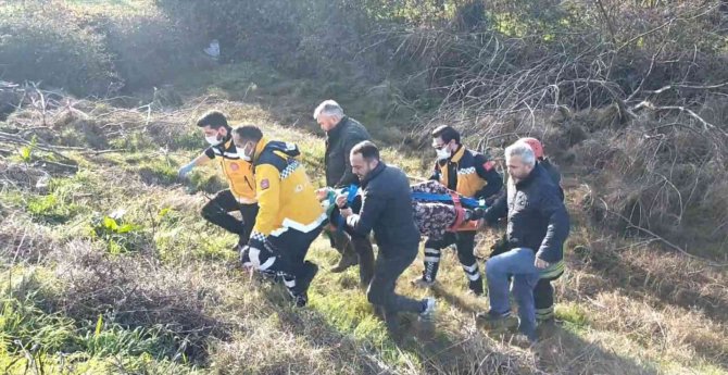 Hafif Ticari Araç Şarampole Devrildi: 4 Yaralı