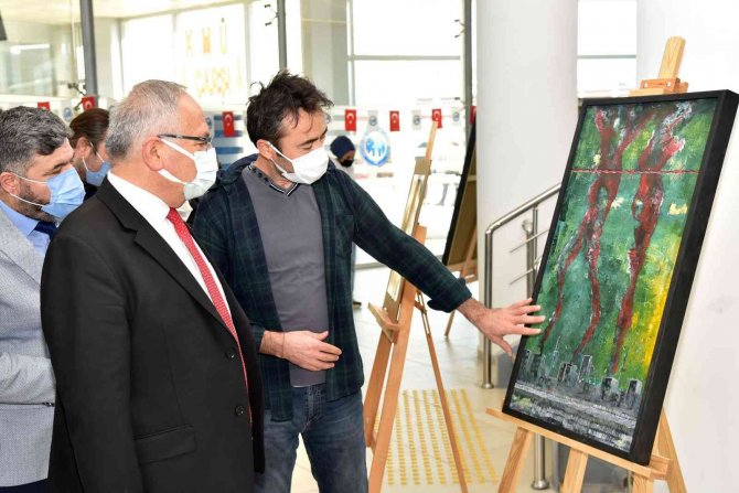 Kmü’de ’Göç’ Temalı Sergi Sanatseverlerle Buluştu