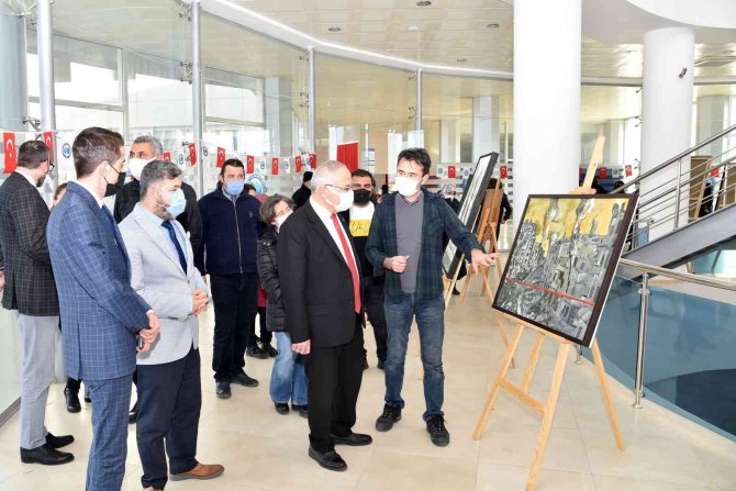 Kmü’de ’Göç’ Temalı Sergi Sanatseverlerle Buluştu