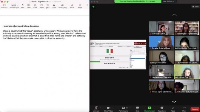 Lise Öğrencisine Şeref Ödülü
