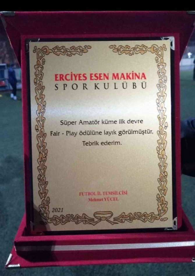 Erciyes Esen Makina ‘En Centilmen Takım’ Seçildi