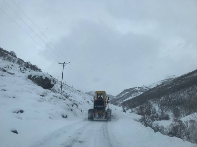 Kardan Kapanan Köy Yolları Tek Tek Açıldı
