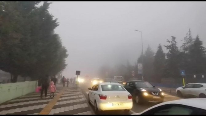 Tekirdağ’da Yoğun Sis Etkili Oluyor
