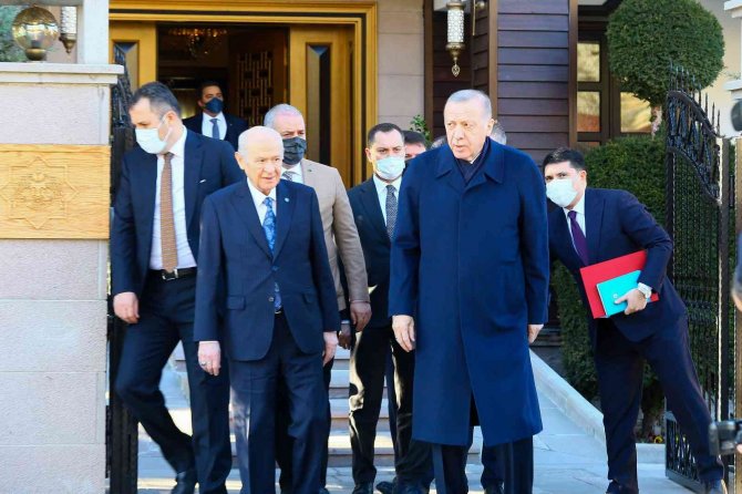 Cumhurbaşkanı Erdoğan İle Mhp Lideri Bahçeli’nin Görüşmesi Sona Erdi
