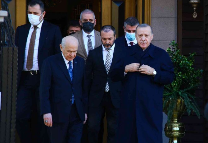 Cumhurbaşkanı Erdoğan İle Mhp Lideri Bahçeli’nin Görüşmesi Sona Erdi
