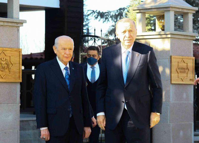 Cumhurbaşkanı Erdoğan, Mhp Lideri Bahçeli’yi Ziyaret Etti