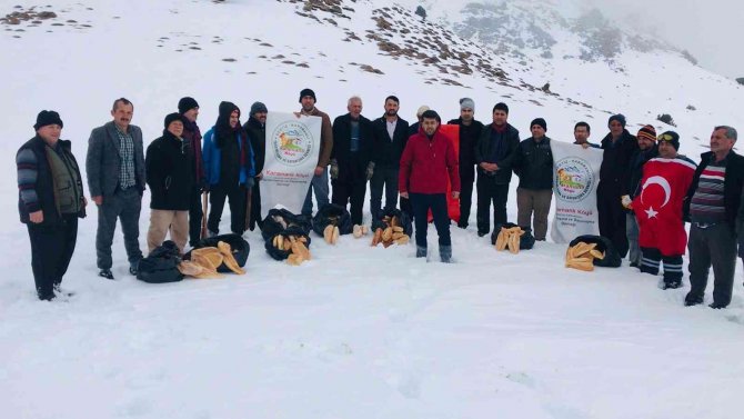 Berit Dağı’nda Yaban Hayvanlarına Yem