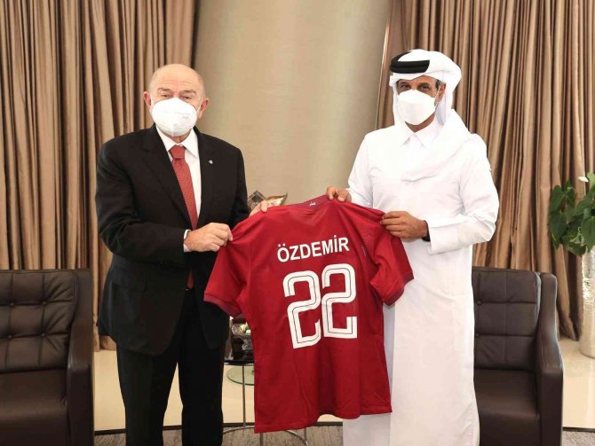 Nihat Özdemir’den Katar Futbol Federasyonu Başkanı Al Thaniye Ziyaret