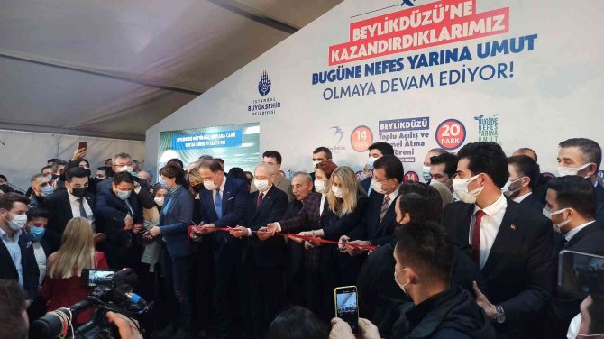 Kılıçdaroğlu Ve Akşener Beylikdüzü’nde Açılış Ve Temel Atma Törenine Katıldı