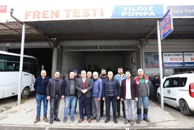 Başkan Çerçi’den Küçük Sanayi Esnafına Ziyaret