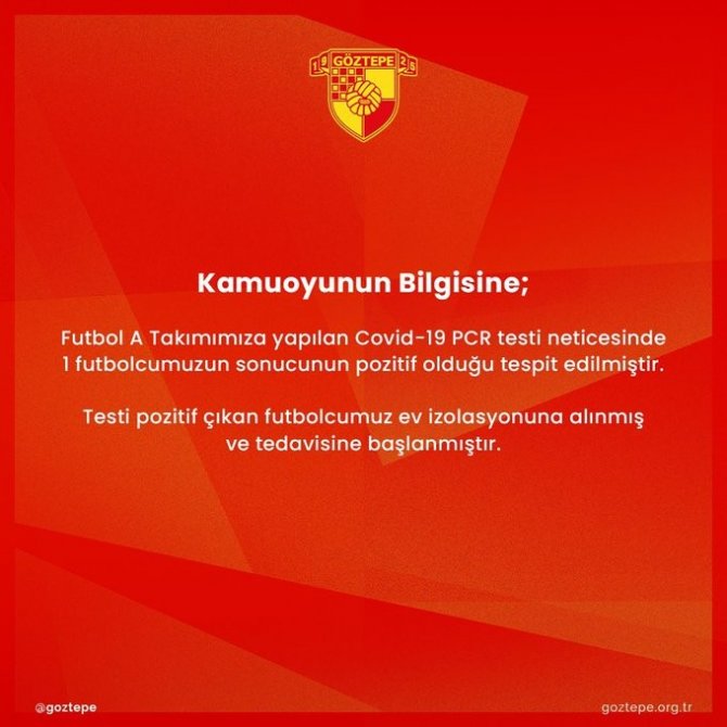 Göztepe’de Bir Pozitif Vaka Daha