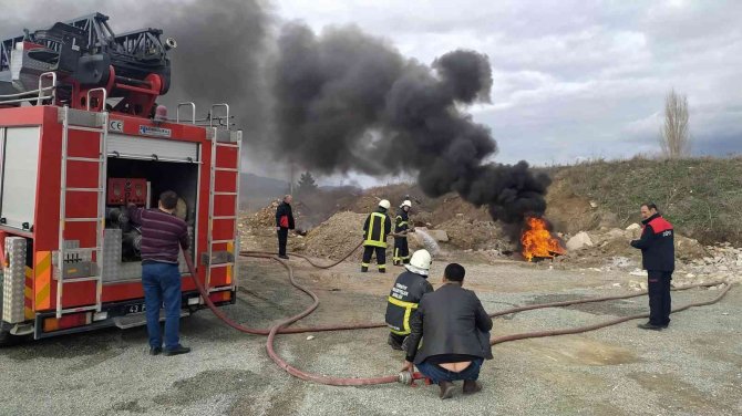 Hisarcık İtfaiye Personeline Yangın Eğitimi