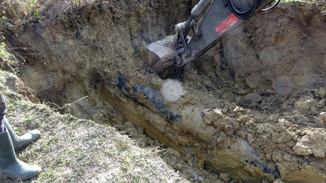 Sinop’ta Heyelan Nedeniyle İçme Suyu Borusu Kırıldı